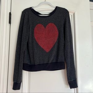 WILDFOX heart pullover sweatshirt